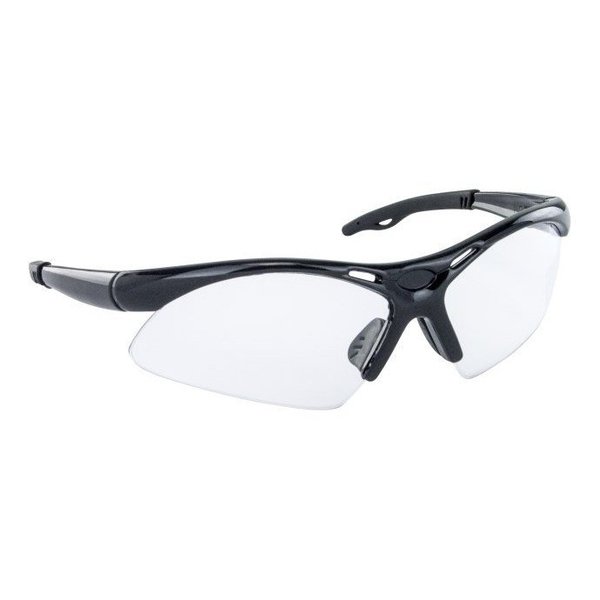 Sas Safety SAFETY GLASS DB BLACK FRAME CLEAR LENS SA540-0200